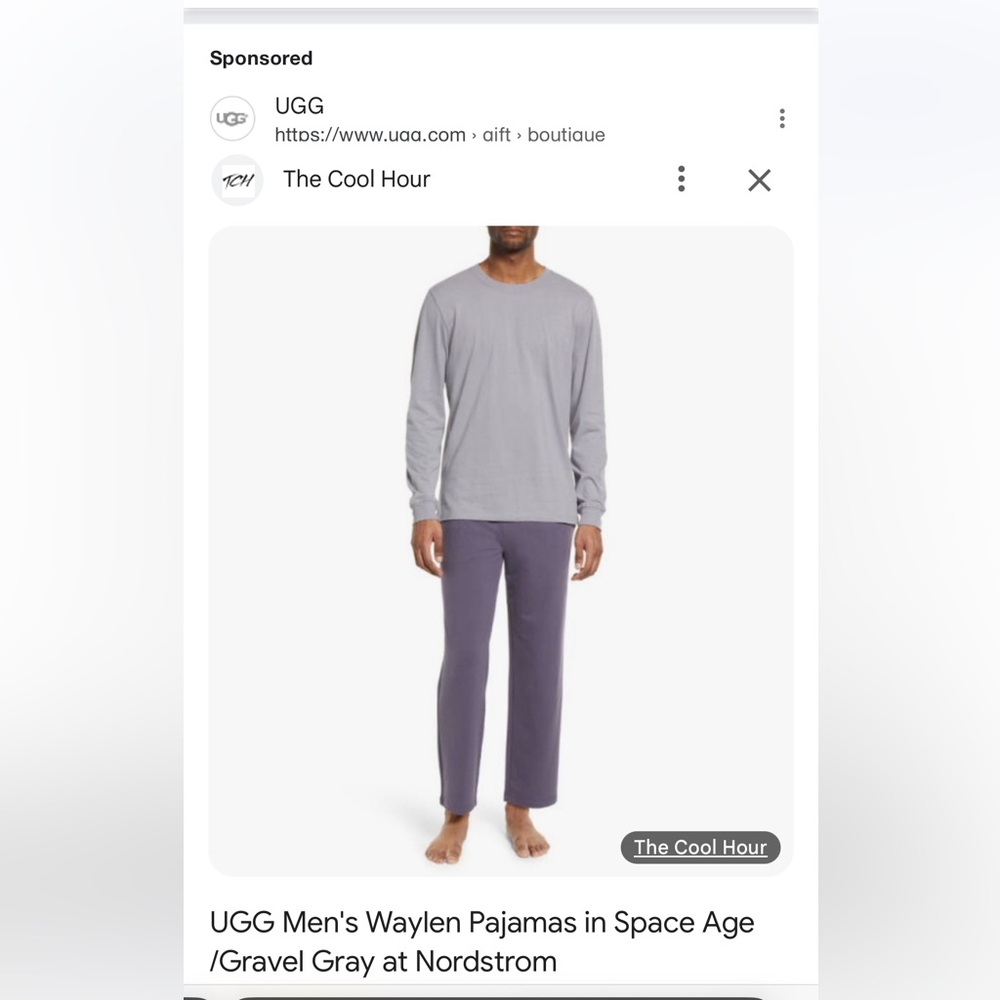 MWT men UGG PJ set